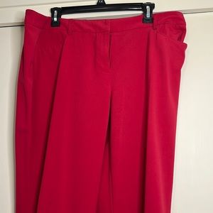 New York & Co. Stretch Wide Leg Red Trousers